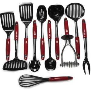 Chef Craft Select Nylon Meat Cooking Fork, 13 inch, Red