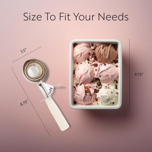 Restaurantware 3.75 Ounce Portion Scoop, 1 Trigger Release Stainless Steel Cookie Scoop - With Ivory Handle, Stainless Steel Disher, For Portion Control, Cookie Dough, Cupcake Batter, Or Ice Cream