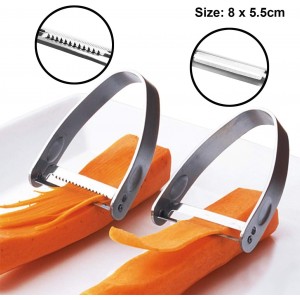 NewlineNY Stainless Steel Kitchen Tools: Veggie Fruit Shredder Slicer Grater Peeler, 4 Pcs Set: 1 Straight 1 Julienne Peeler 1 Cheese Vegetable Grater 1 Traditional