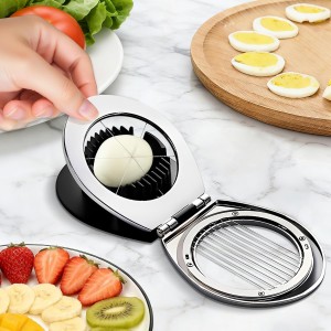 3 in 1 Egg Slicer, Egg Cutter Egg dicer for Boiled Eggs -Stainless Steel Wire with 3 Slicing Styles