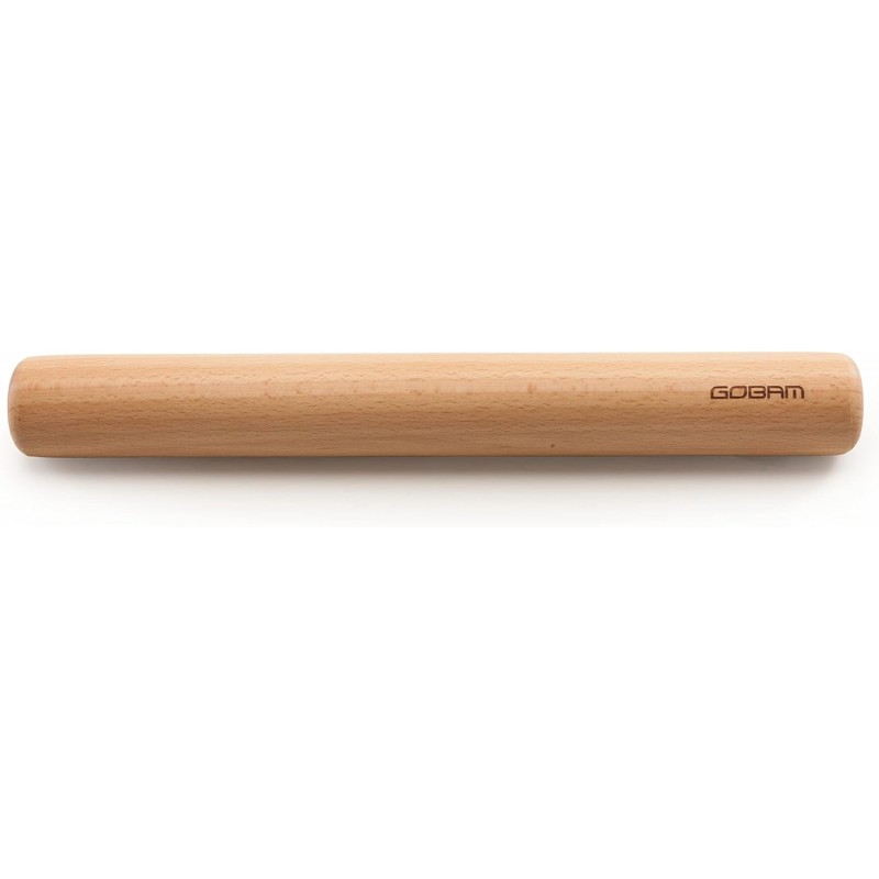 GOBAM Wood Rolling Pin, Small - Dough Roller for Pasta, Cookies, Pie, Pizza, Chapati, Fondant, Rolling Pins for Baking, Bread Making Tools and Supplies - 11 x 1.38 Inches