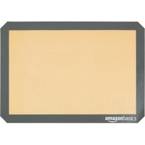 Amazon Basics Silicone Rectangular Baking Mat, Non-Stick, Reusable, Dishwasher Safe, Food Safe, Heat Resistant, 16.5