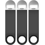 Bartender Bottle Openers, Beer Bottle Openers, Speed Openers 3 Pack by Premium Cold One. Professional Grade: Rubber Coated, Stainless Steel. Large, 7 inch