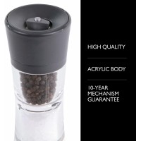 Cole & Mason Lincoln Duo Salt and Pepper Grinder Combo, Acrylic Combination Mill Includes Premium Salt and Peppercorns