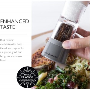 Cole & Mason Lincoln Duo Salt and Pepper Grinder Combo, Acrylic Combination Mill Includes Premium Salt and Peppercorns