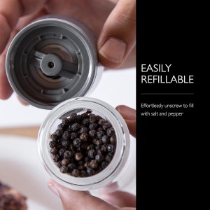 Cole & Mason Lincoln Duo Salt and Pepper Grinder Combo, Acrylic Combination Mill Includes Premium Salt and Peppercorns