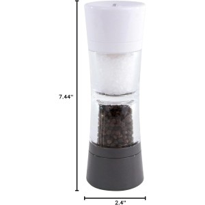 Cole & Mason Lincoln Duo Salt and Pepper Grinder Combo, Acrylic Combination Mill Includes Premium Salt and Peppercorns