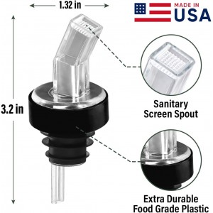 Screen Liquor Bottle Pourers Clear 12 Pourer