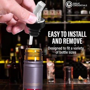 Screen Liquor Bottle Pourers Clear 12 Pourer