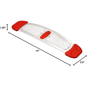 Rachael Ray Multi Stainless Steel Grater, Red Small