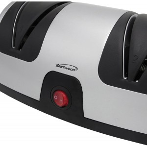 Brentwood TS-1001 2-Stage Electric Knife Sharpener, 9.80in. x 7.20in. x 4.80in.