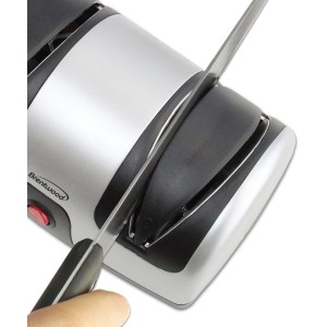 Brentwood TS-1001 2-Stage Electric Knife Sharpener, 9.80in. x 7.20in. x 4.80in.