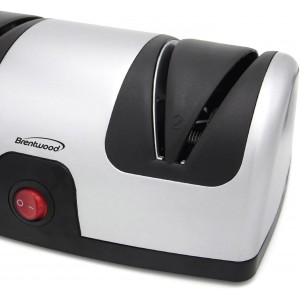 Brentwood TS-1001 2-Stage Electric Knife Sharpener, 9.80in. x 7.20in. x 4.80in.