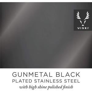 Viski Parisian Cocktail Shaker for Cold Brew Cocktails, Margarita, Espresso Martini, Contoured High Shine Polished Stainless Steel Martini Shaker, Home Bar, Bartender Gifts, 25 oz, Set of 1, Black