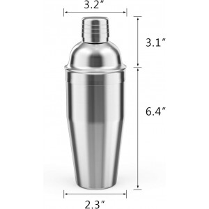 Cocktail Shaker,24 oz Martini Shaker,Drink Shaker Built-in Strainer,Professional Stainless Steel Margarita Mixer,Bartender Kit Gifts.