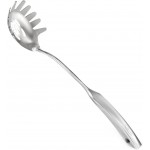 Spaghetti Server, [Rustproof, Integral Forming, Durable] Newness 304 Stainless Steel Pasta Fork with Vacuum Ergonomic Handle, Comfortable Grip Design Spaghetti Server for Kitchen, 14.33 Inches