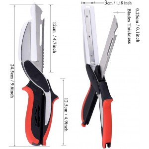 Vegetable Scissors and Food Cutter - Kitchen Shears With Cutting Board, Quick Slicer, Chopper for Meat and Vegetables