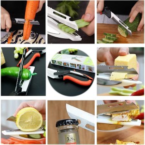 Vegetable Scissors and Food Cutter - Kitchen Shears With Cutting Board, Quick Slicer, Chopper for Meat and Vegetables
