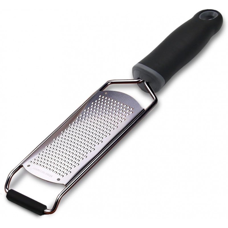 Stainless Steel Cheese Grater, Ergonomic Soft Handle Lemon Ginger Potato Zester with Plastic Cover