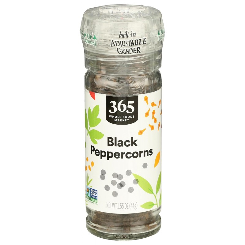 365 by Whole Foods Market, Black Peppercorn Grinder, 1.55 Ounce