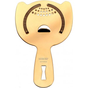Barfly Heavy Duty Spring Bar Strainer, Gold Plated