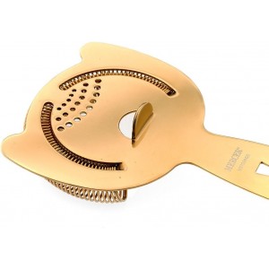 Barfly Heavy Duty Spring Bar Strainer, Gold Plated
