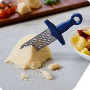 PELEG DESIGN Handheld Cheese Grater | Mini Cheese Grater Durable Rust-Proof Metal Sword-Shaped, For Cheese, Chocolate, Spices and More, Cute Kitchen Gift & Funny Kitchen Gadget (Gratiator)