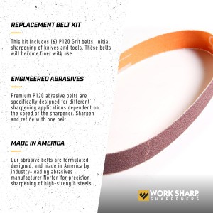 Work Sharp Professional Electric Kitchen Knife Sharpener Replacement Belt Kit
