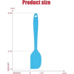 Silicone Spatula Heat Resistant Small Rubber Spatulas Cooking Utensil Set Non-Stick Flexible Rubber Essential Cooking Gadget For Cake/Cream/Pastry/Butter/Batter Mixing/Cooking-(5 Pieces)