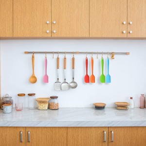 Silicone Spatula Heat Resistant Small Rubber Spatulas Cooking Utensil Set Non-Stick Flexible Rubber Essential Cooking Gadget For Cake/Cream/Pastry/Butter/Batter Mixing/Cooking-(5 Pieces)