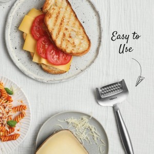 Boska Stainless Steel Grater - Cheese Grater Copenhagen Best for Hard Cheese, Citrus, and Vegetables - Multifunctional Rust-Proof Shredder - Manual Handheld - 10 Year Warranty