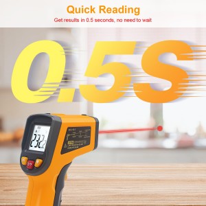 Ketotek Digital Infrared Thermometer Temperature Gun -58°F to 1112 °F(-50°C to 600°C) Handheld Non Contact IR Laser Thermometer KT600Y for Cooking Meat Refrigerator Pool Pizza Oven BBQ Food