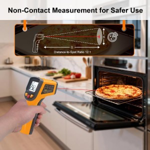Ketotek Digital Infrared Thermometer Temperature Gun -58°F to 1112 °F(-50°C to 600°C) Handheld Non Contact IR Laser Thermometer KT600Y for Cooking Meat Refrigerator Pool Pizza Oven BBQ Food