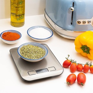 Moss and Stone Digital Kitchen Scale Food Multifunction Accuracy Digital Scale LCD Display 11 Lb 5 Kg, Food Scales Digital Weight Grams and Oz, Baking Scale, Stainless Steel Small Food Scale