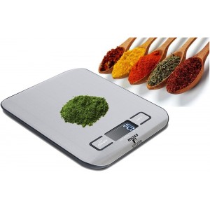 Moss and Stone Digital Kitchen Scale Food Multifunction Accuracy Digital Scale LCD Display 11 Lb 5 Kg, Food Scales Digital Weight Grams and Oz, Baking Scale, Stainless Steel Small Food Scale