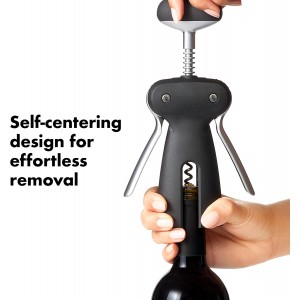 OXO SteeL Winged Corkscrew with Removable Foil Cutter