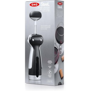 OXO SteeL Winged Corkscrew with Removable Foil Cutter