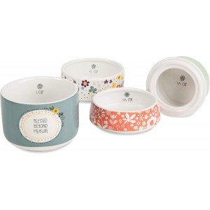 Pavilion - Love You More by Amylee Weeks 54217 Measuring Cup Set, Multicolor