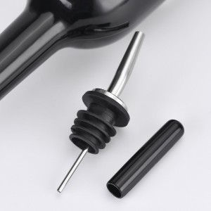 EBOOT 48 Pack Black Rubber Pourer Cap Liquor Bottle Pourer Cover Dispenser Spout Dust Covers