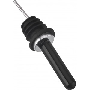 EBOOT 48 Pack Black Rubber Pourer Cap Liquor Bottle Pourer Cover Dispenser Spout Dust Covers