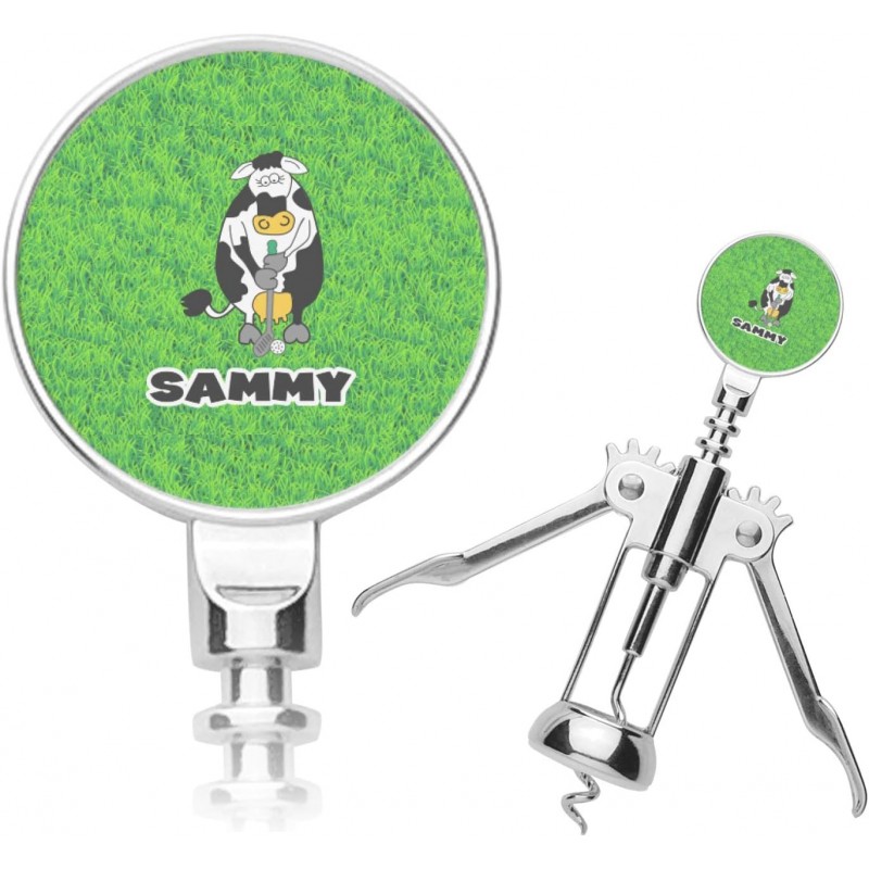 Personalized Cow Golfer Corkscrew