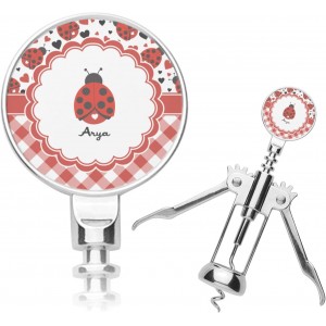 Personalized Ladybugs & Gingham Corkscre...