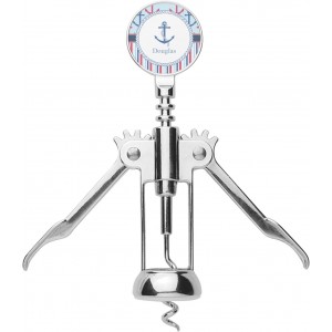 Personalized Anchors & Stripes Corkscrew