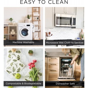 DII Swedish Dishcloths for Kitchen & Cleaning, Reusable, Machine Washable & Dishwasher Safe, Biodegradable, 7.75 x 6.75, Lemons, 3 Piece