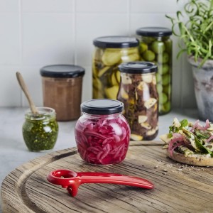 Brix JarKey Original Easy Jar Key Opener, 2-Pack, Red