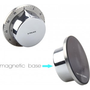 Kitchen Timer, 60 Minute Timer,Magnetic Loud Alarm,Mechanical Stainless Steel Cooking Timer (1pack)