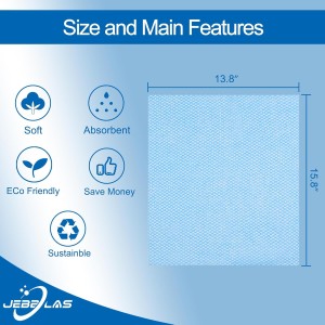 JEBBLAS Disposable Cleaning Towels and Dish Cloths, Reusable Towels,Handy Cleaning Wipes, 50 Count/Pack,Blue