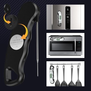 GDEALER Meat Thermometer Digital Instant Read Food Thermometer Waterproof Ultra-Fast for Grill Cooking Kitchen with Backlight & Calibration