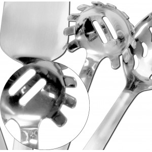 Darware Complete Serving Set (6-Piece, Silver); w/Pasta Server, Fork, Slotted Spoon, Ladle, & Cake/Casserole Server