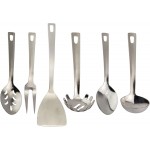Darware Complete Serving Set (6-Piece, Silver); w/Pasta Server, Fork, Slotted Spoon, Ladle, & Cake/Casserole Server